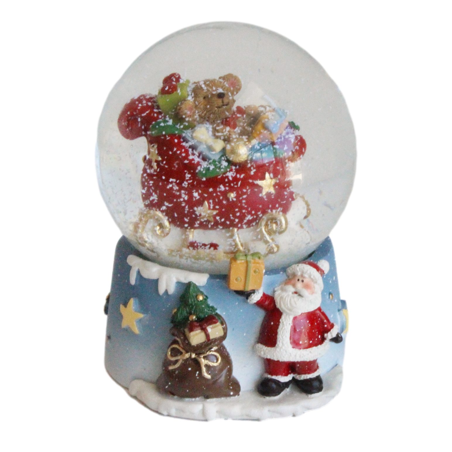 Waterball Bear In Sleigh Gift Bag 65mm