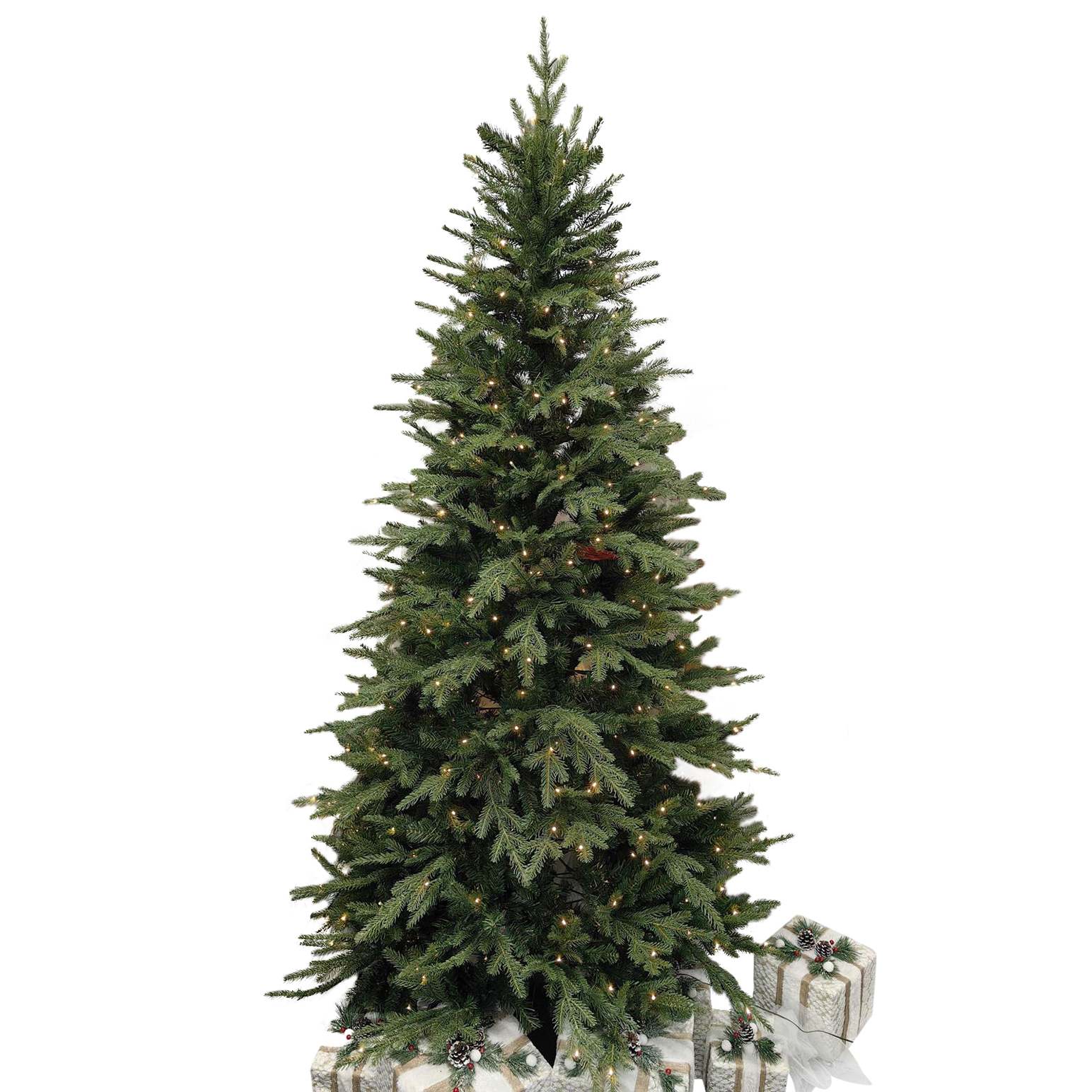 Christmas Tree Fraser Pine With Lights 7 Foot