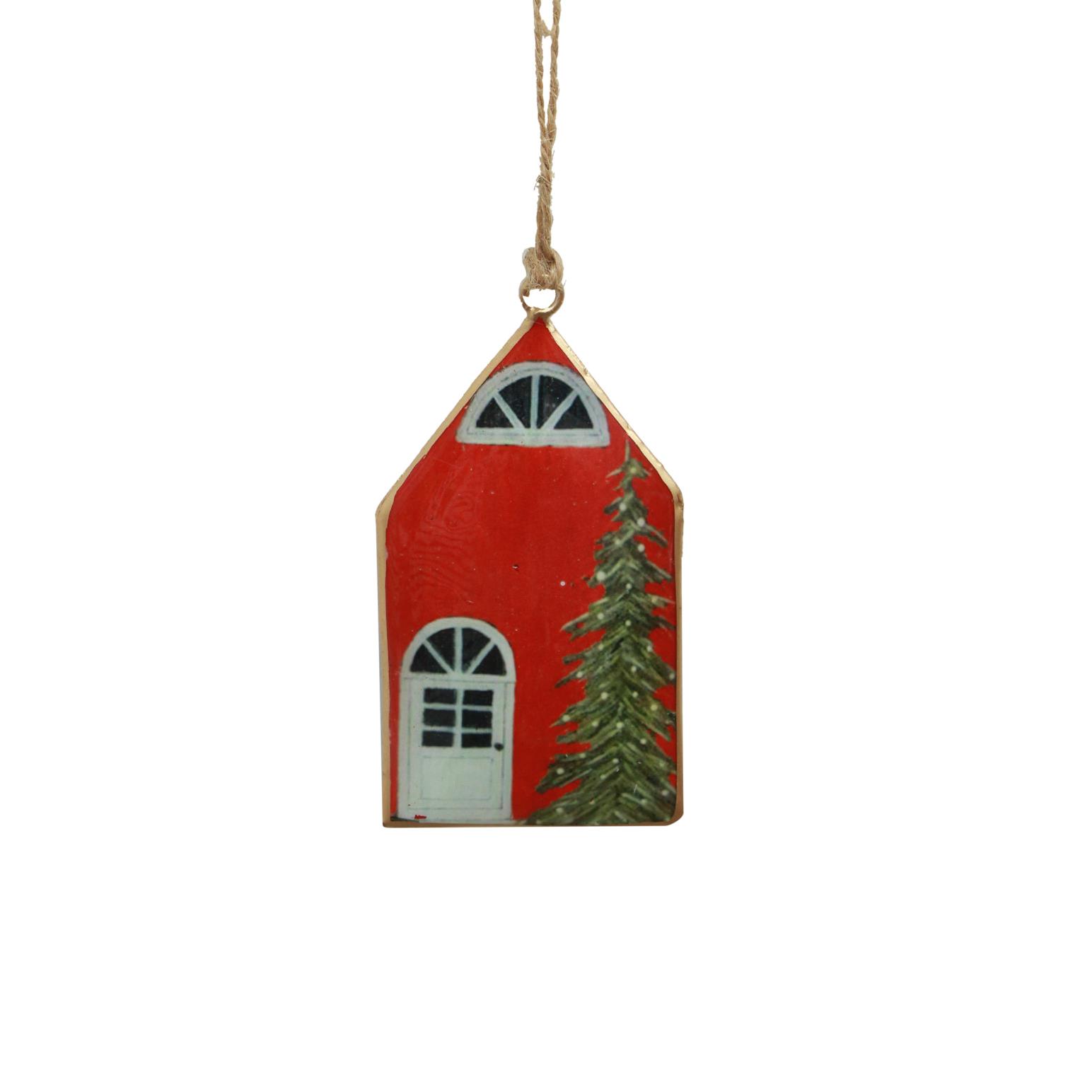 French Country Red House Hanging Decoration