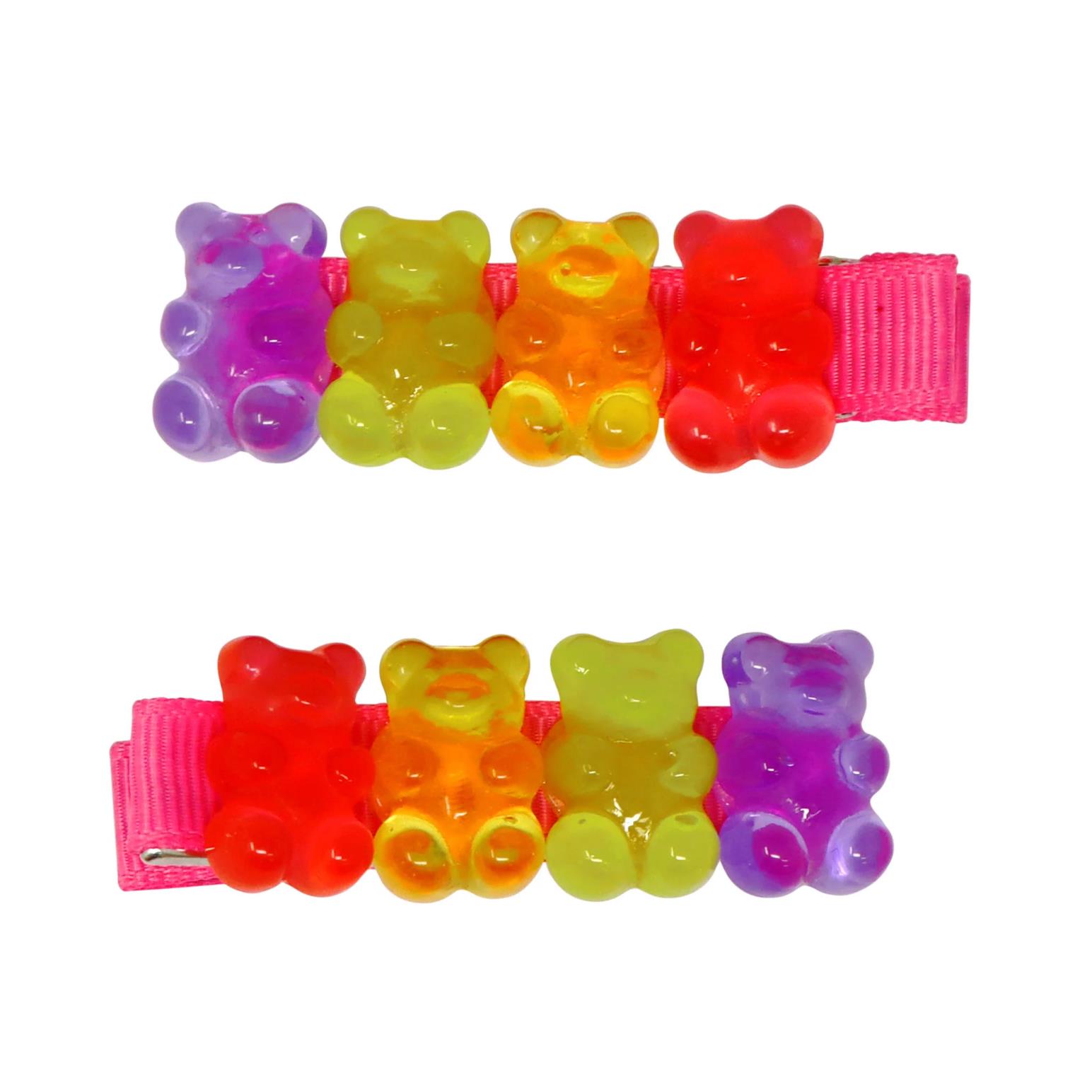 Pink Poppy Gummy Bear Hair Clips