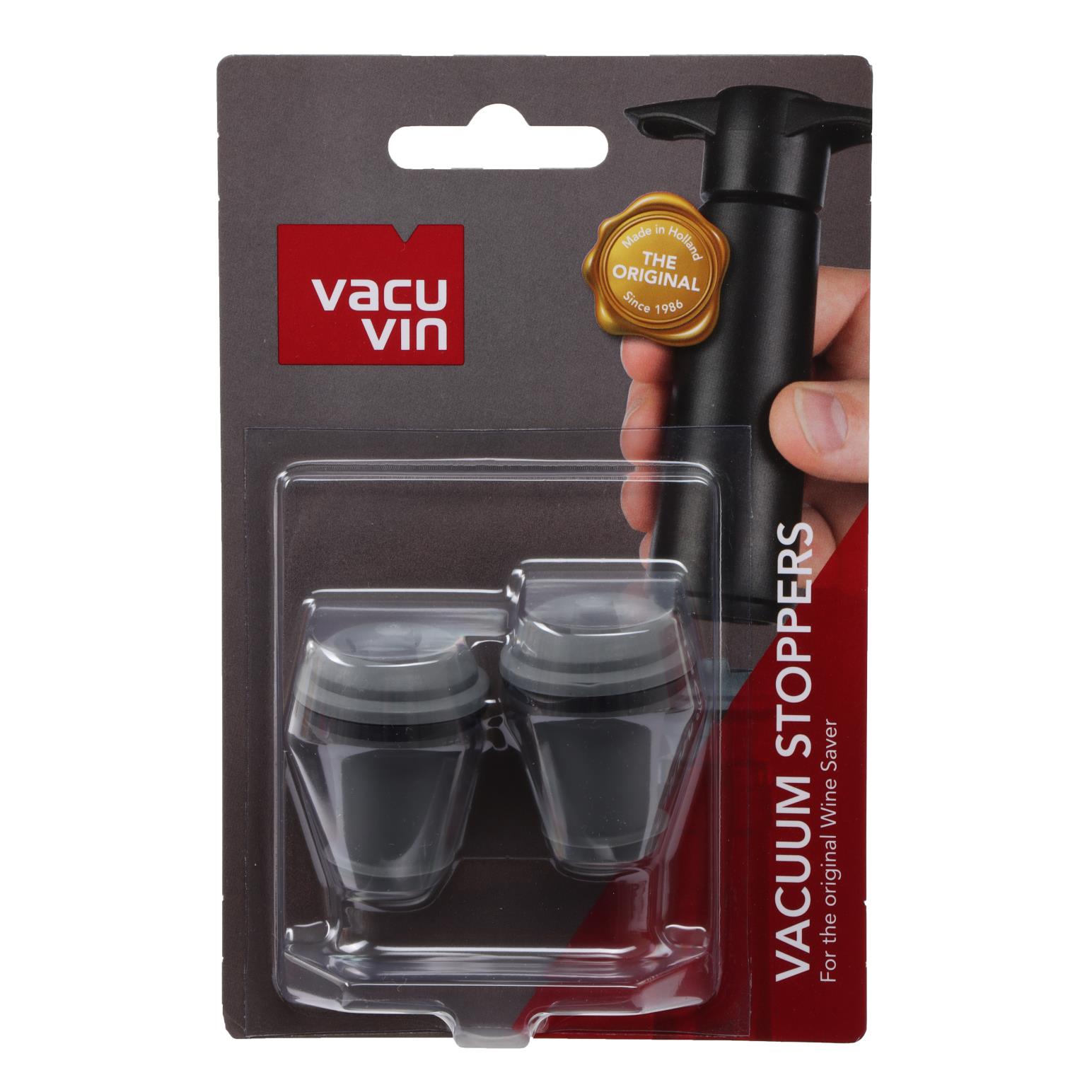 Vacu Vin Wine Stoppers Grey Set of 2