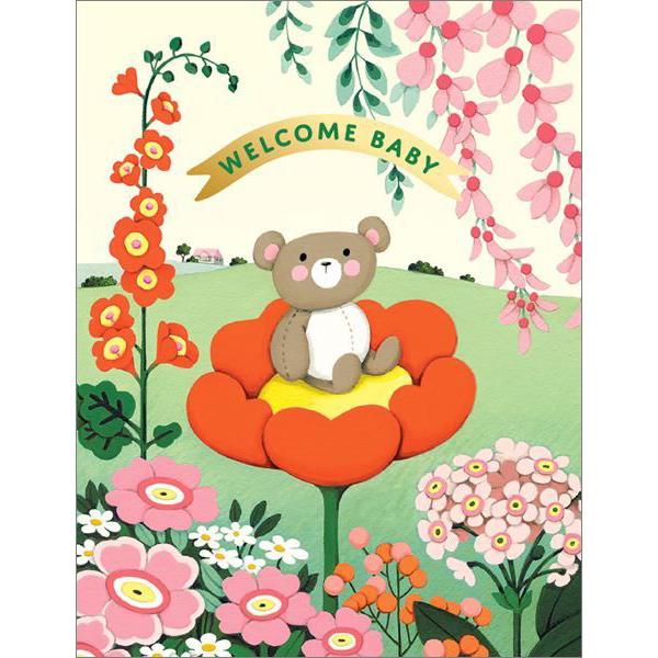 Teddy Bear Baby Foil Card