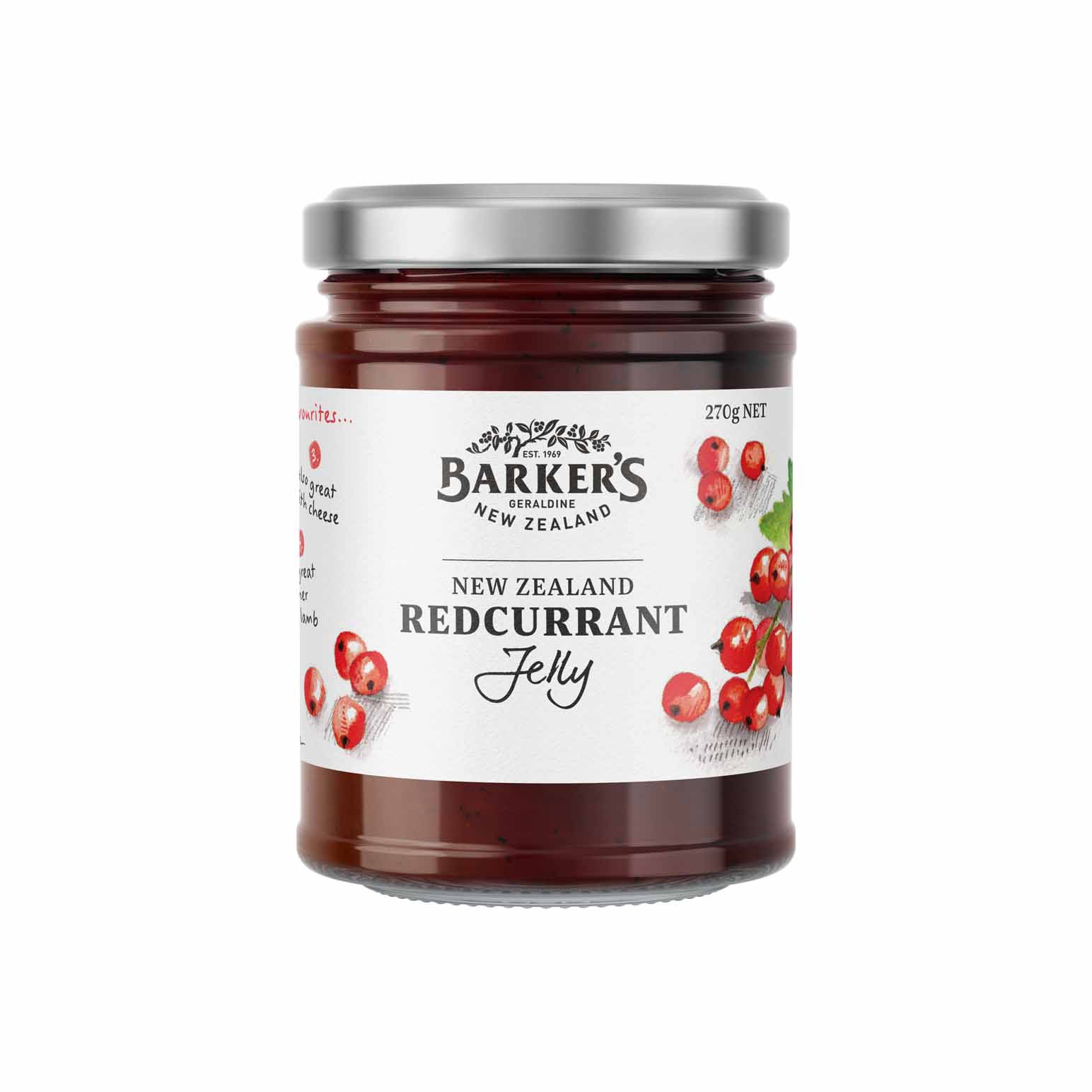 Barker's NZ Redcurrant Jelly 270g