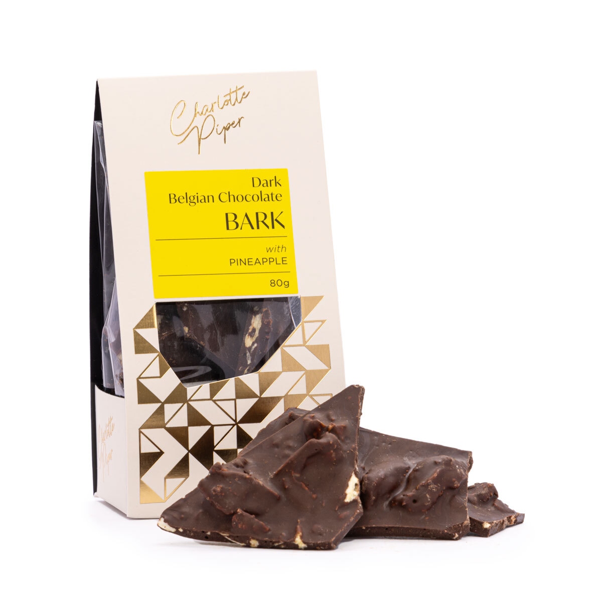 Charlotte Piper Dark Choc Pineapple Bark - 80g