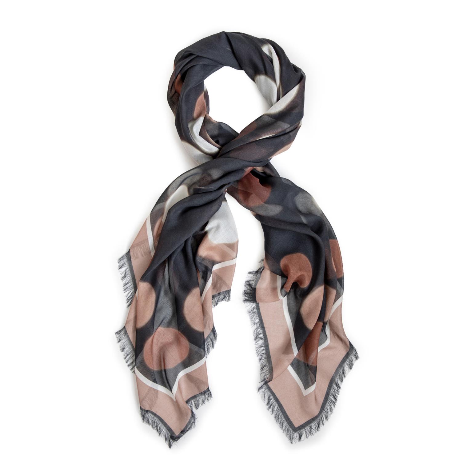 GOOD&CO Large Silk Modal Scarf - Manhattan By Night Study