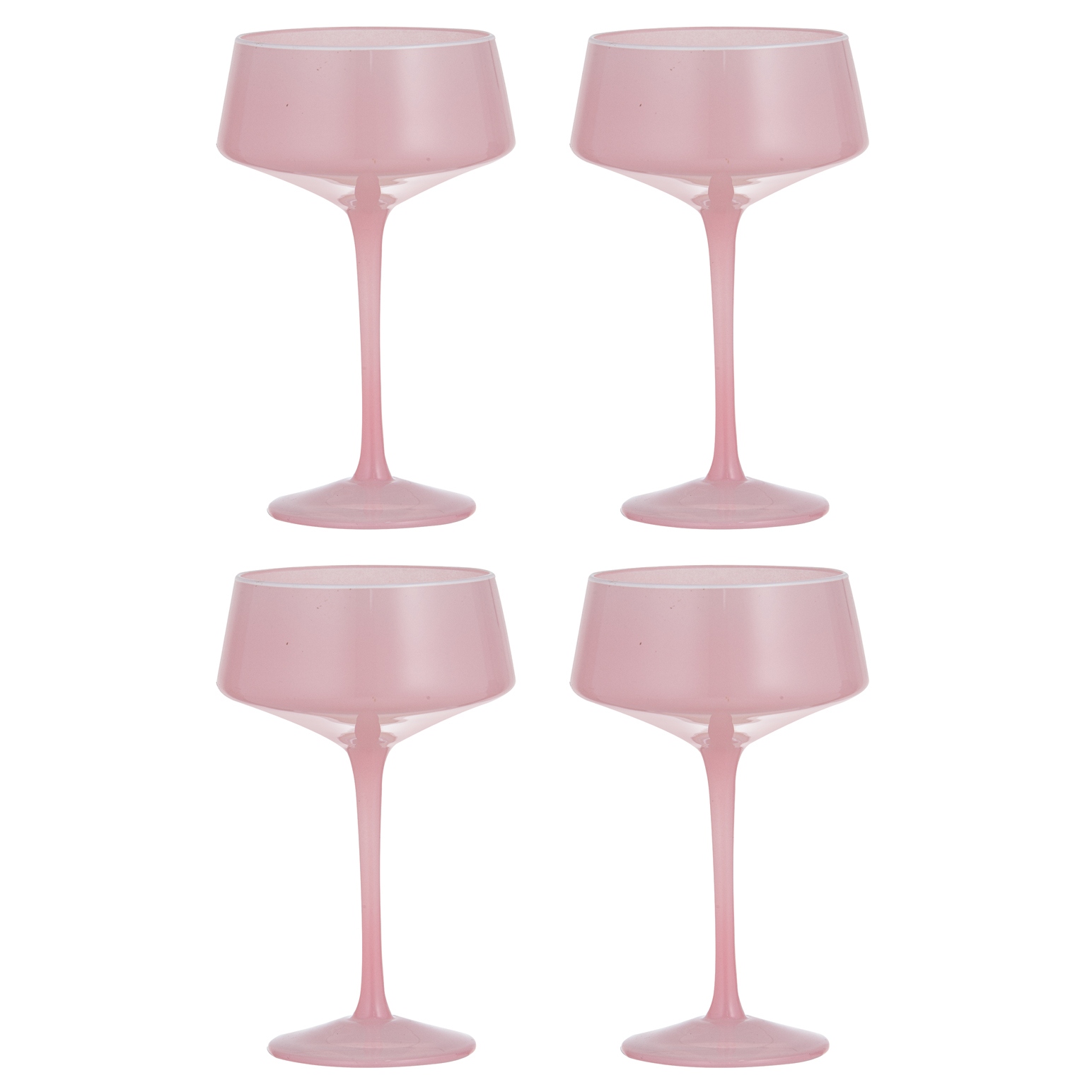 Ladelle Chelsea Blush Coupe Glass Set Of 4