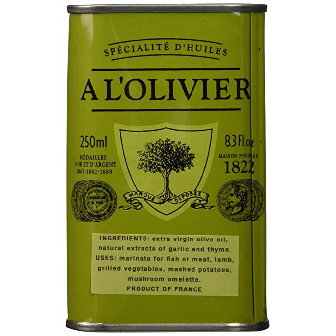 A L'Olivier Garlic & Thyme Infused Olive Oil 250ml