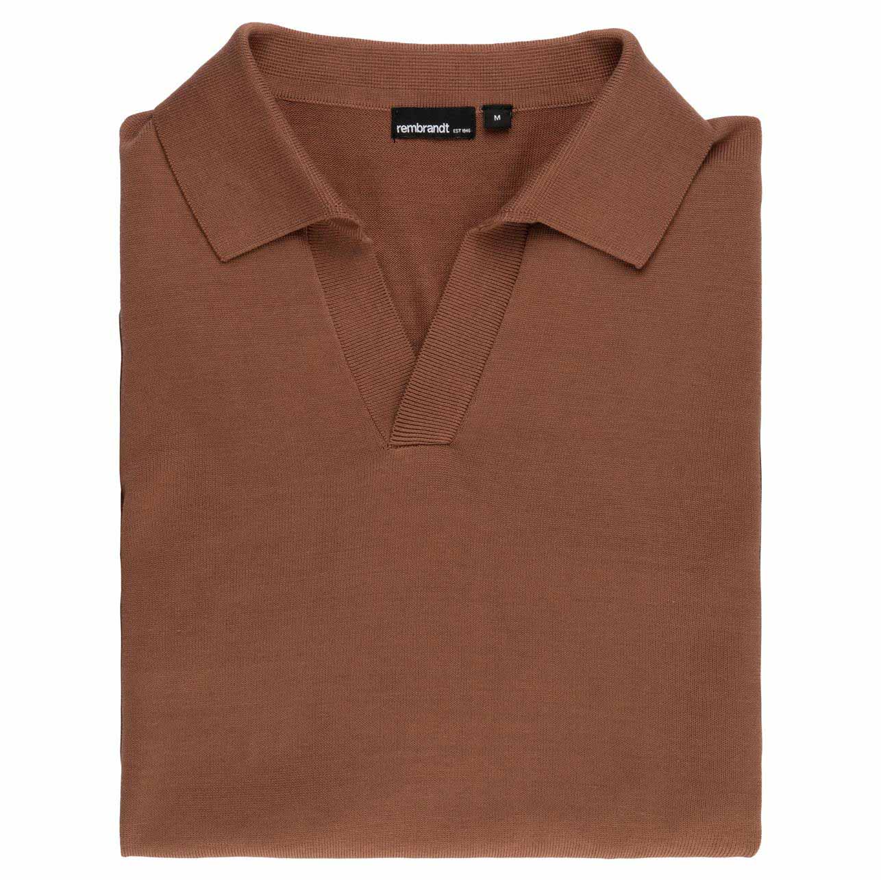 Rembrandt Amalfi Brown Knitted Polo