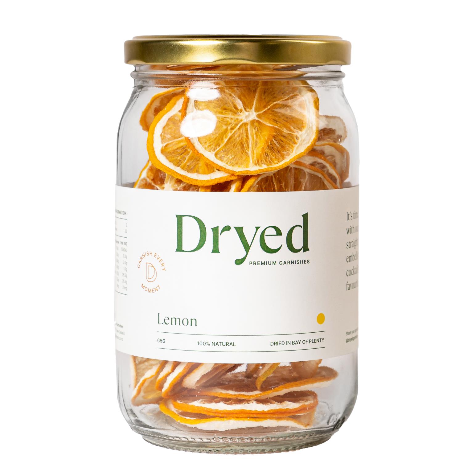 Dryed Premium Garnishes 65g Jar Lemon