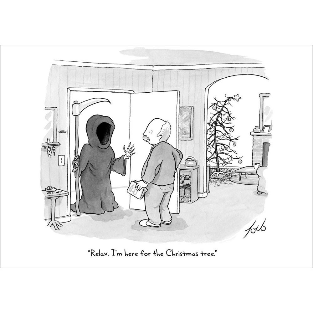 New Yorker Christmas Reaper Card