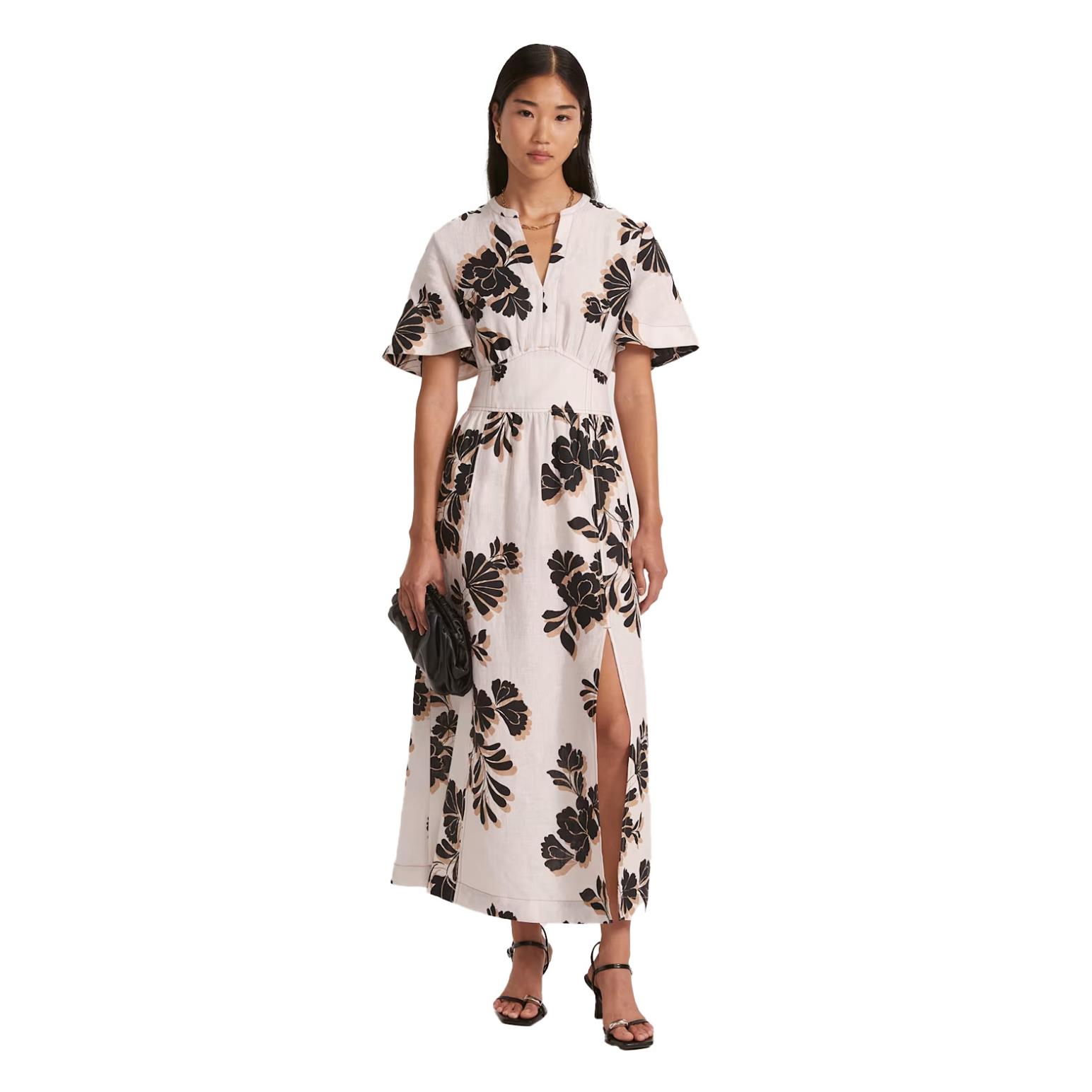 SABA Ribbon Floral Midi Dress