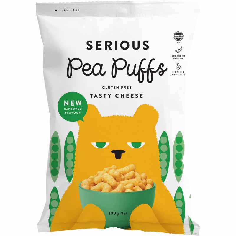 Serious Pea Puffs Tasty Cheese 100g