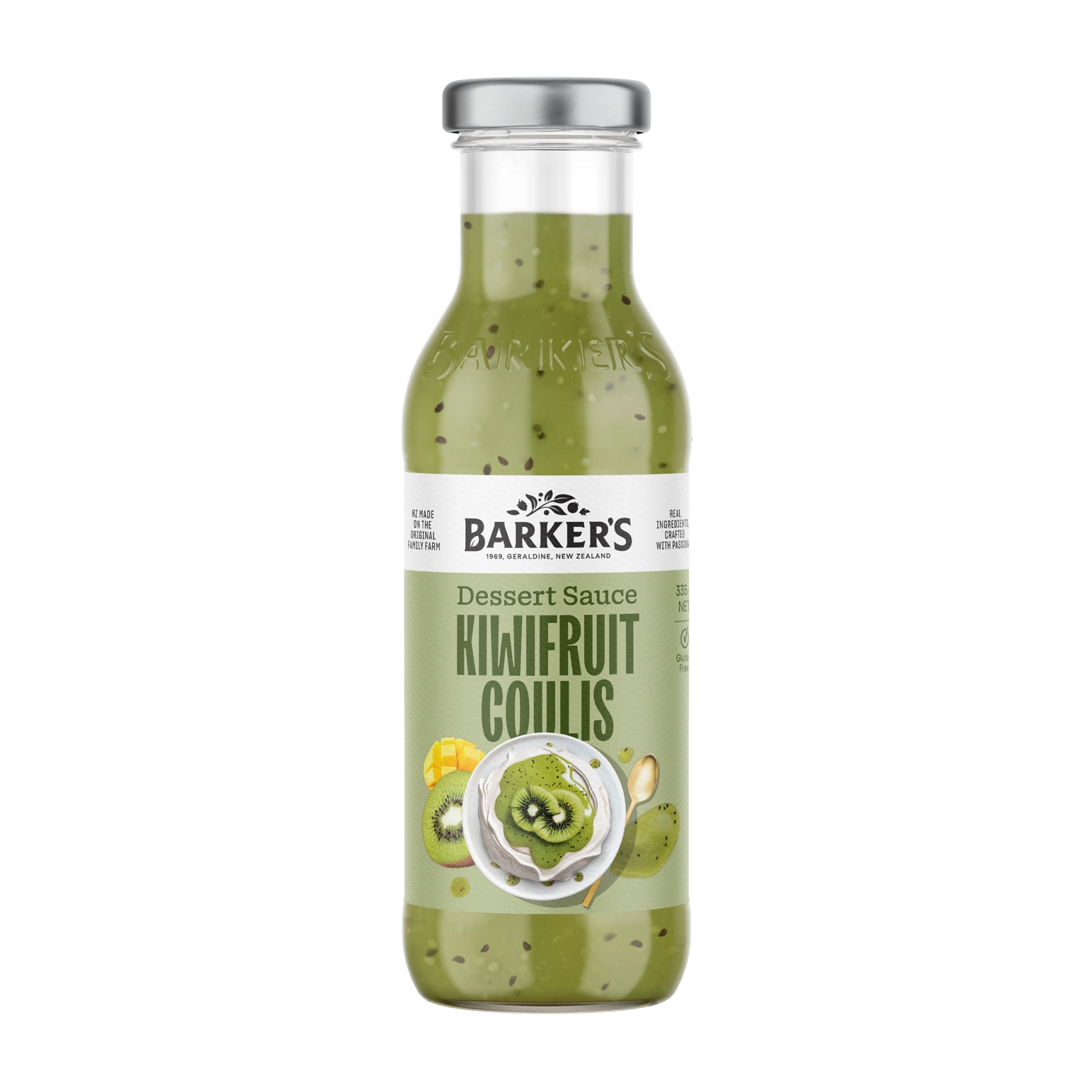 Barker's Kiwifruit Coulis Dessert Sauce 335g