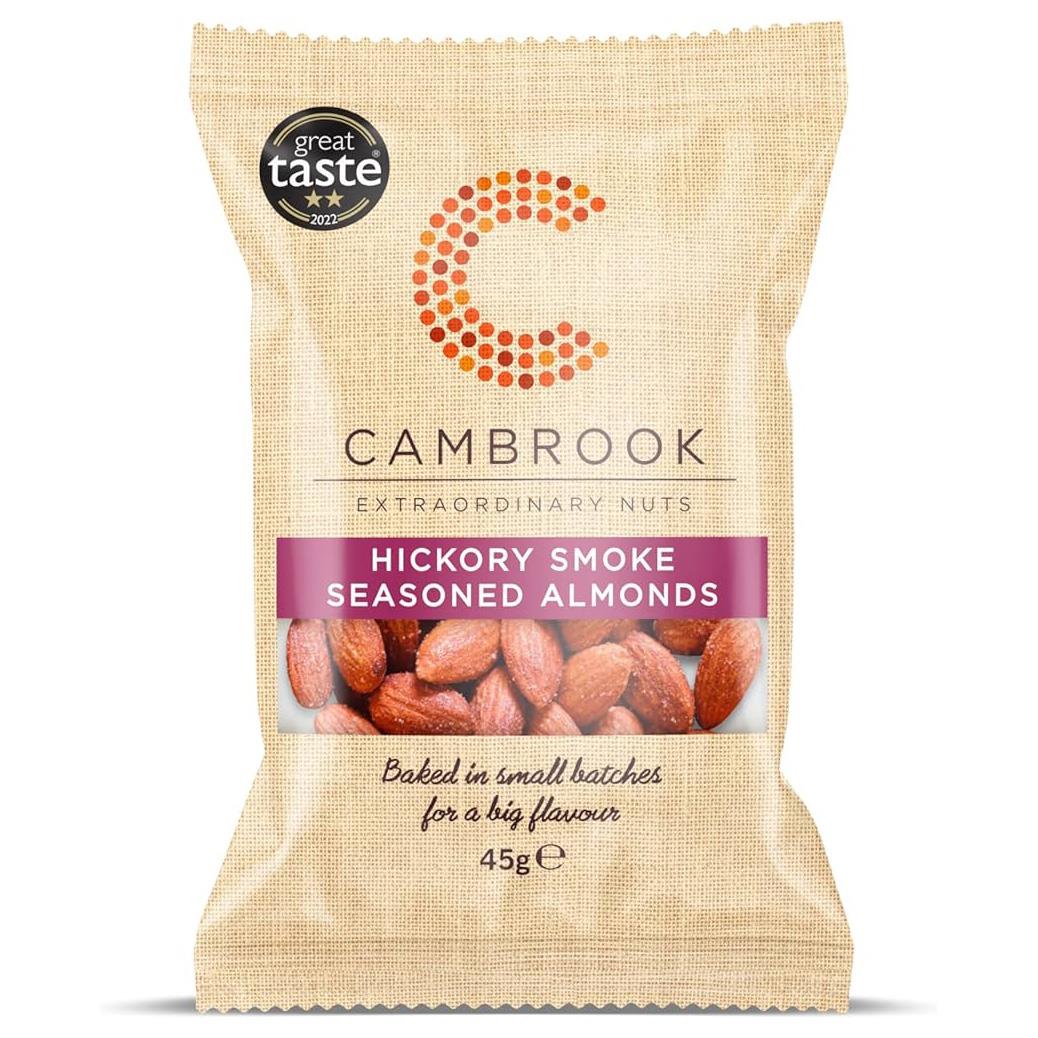 Cambrook Hickory Smoke Seasoned Almonds 45g