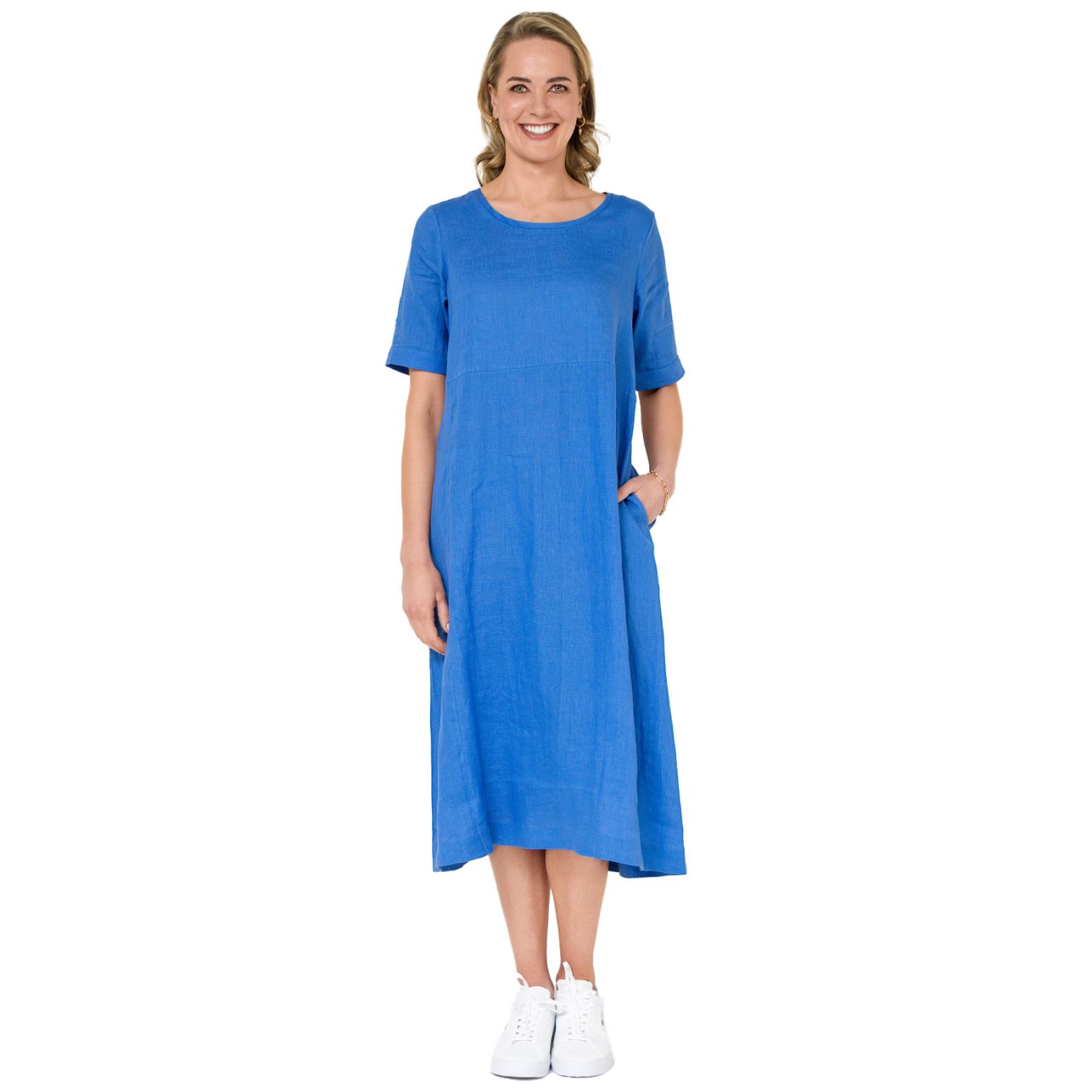 B Essentials Linen Midi Dress