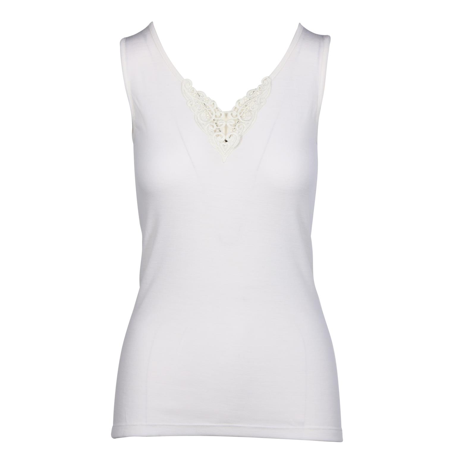 Baselayer Pure Wool Vest Lace Motif