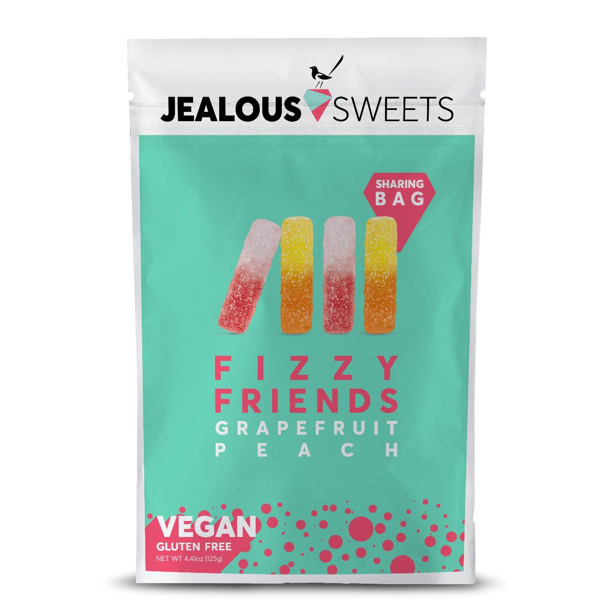 Jealous Sweets Fizzy Friends Grapefruit & Peach Sharing Bag 125g