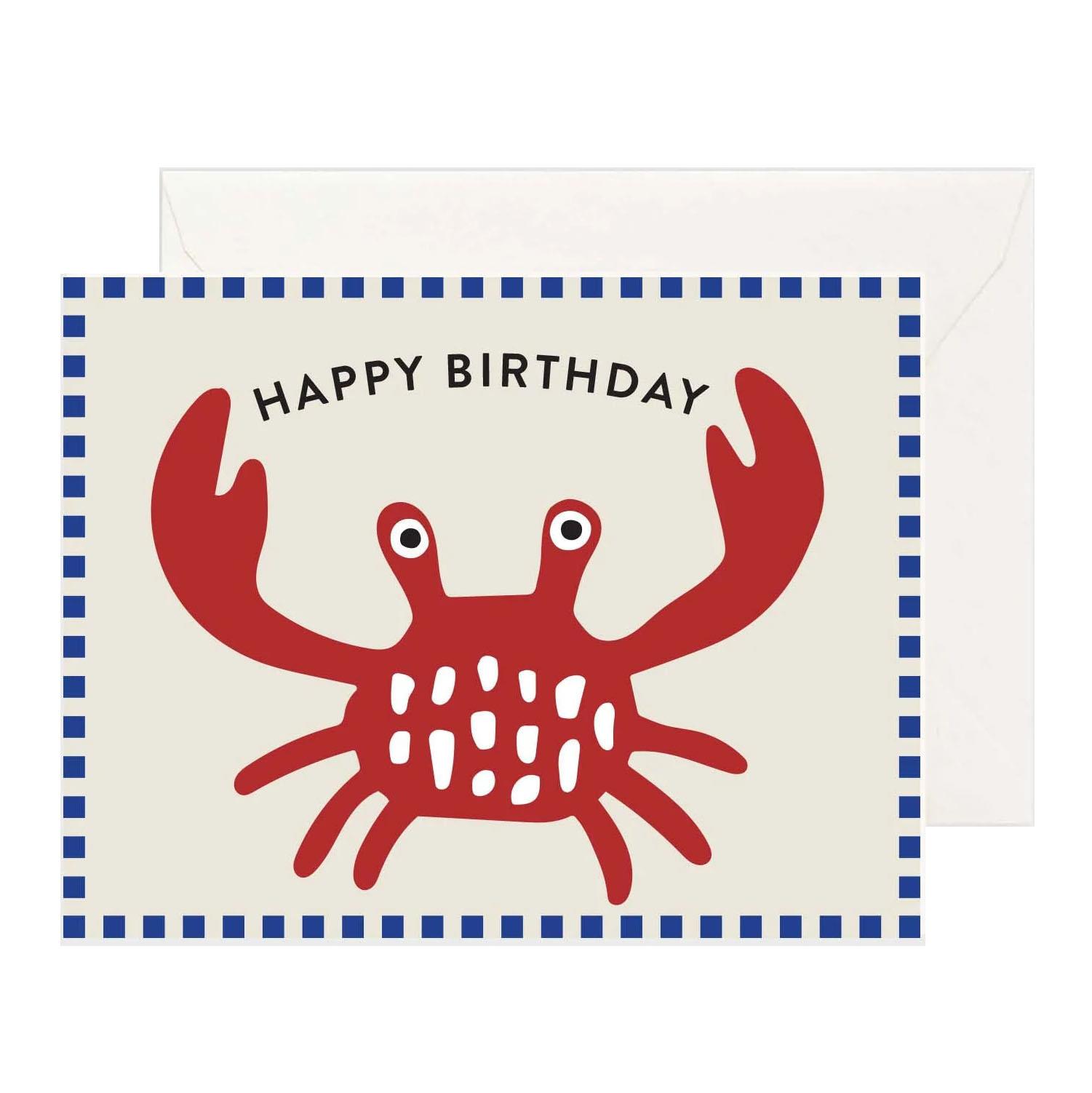 Father Rabbit Stationery Happy Crab Card