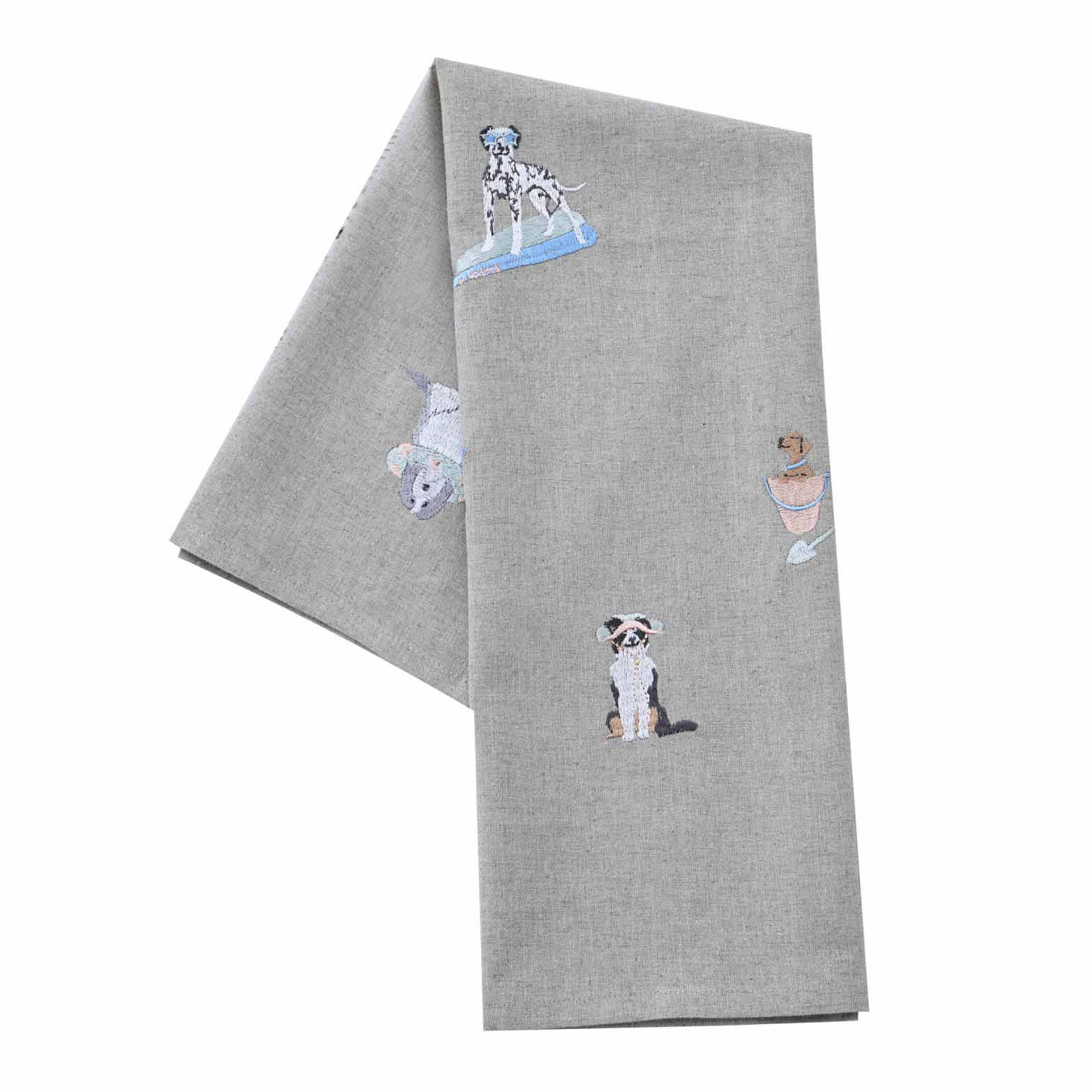 MM Linen Beach Dogs Tea Towel 50x70