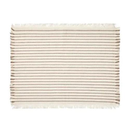 Broste Placemat Elouise Set Of 2 - Off White/Taupe (Fungi Grey)