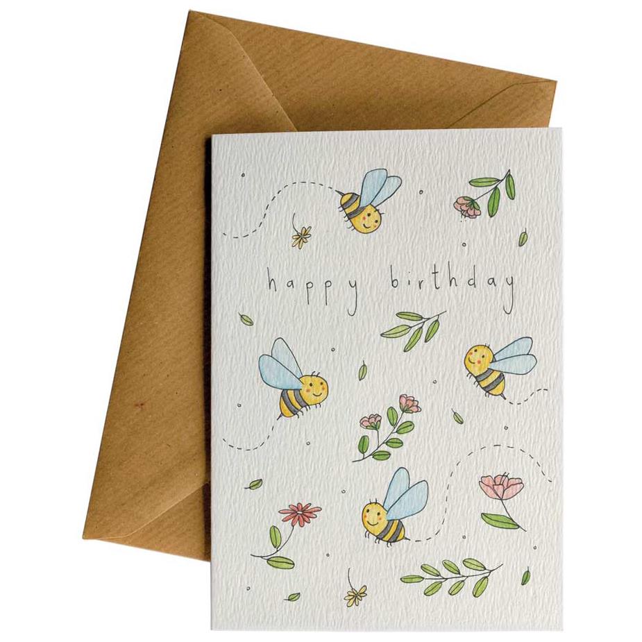 Little Difference Happy Birthday Bees Card