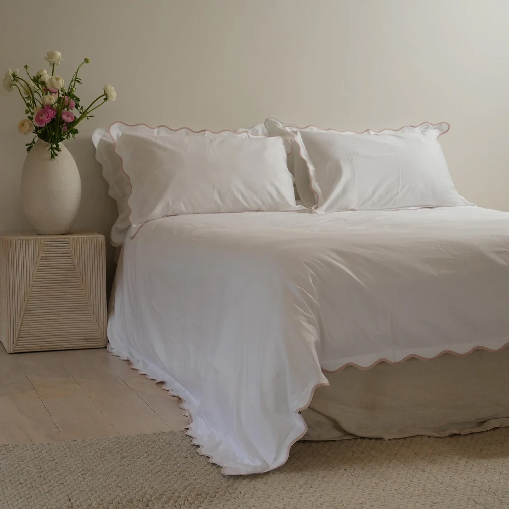 Home Lab Celine Scallop Edge Duvet Set