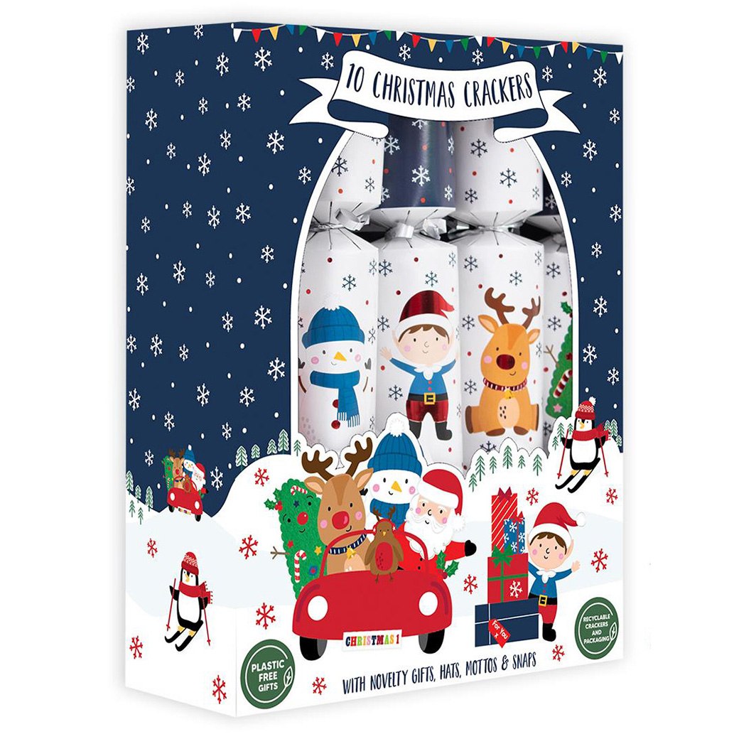 Family Santa Friend Christmas Crackers 10x12