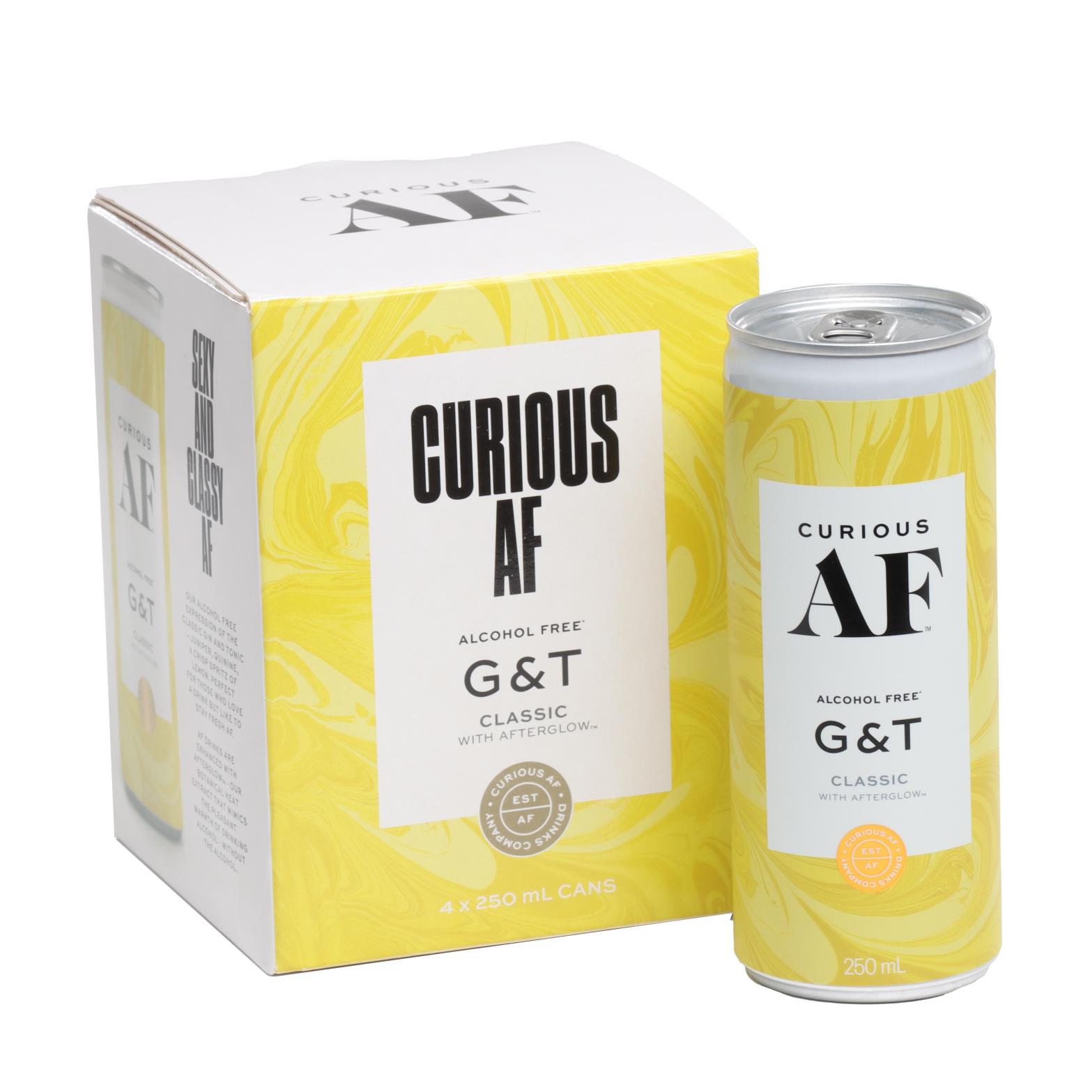 Curious AF Alcohol Free Classic G&T 4 x 250ml