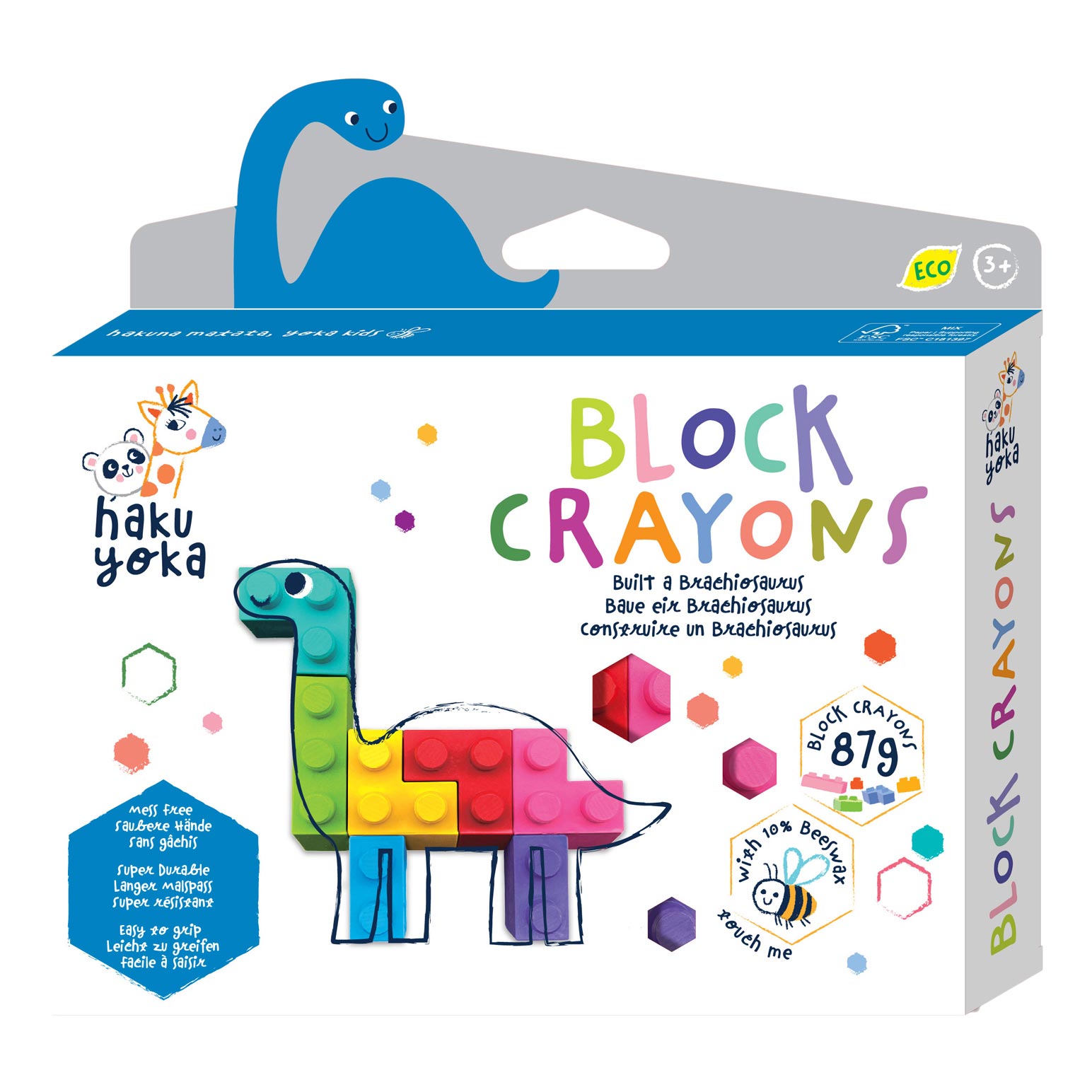 Haku Yoka Block Crayons  Brachiosaurus