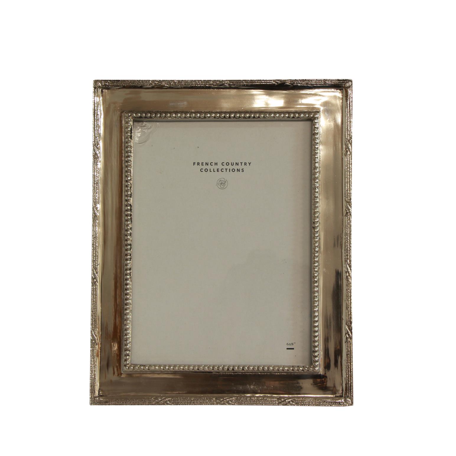 French Country Beaded Nickel Frame 6x8