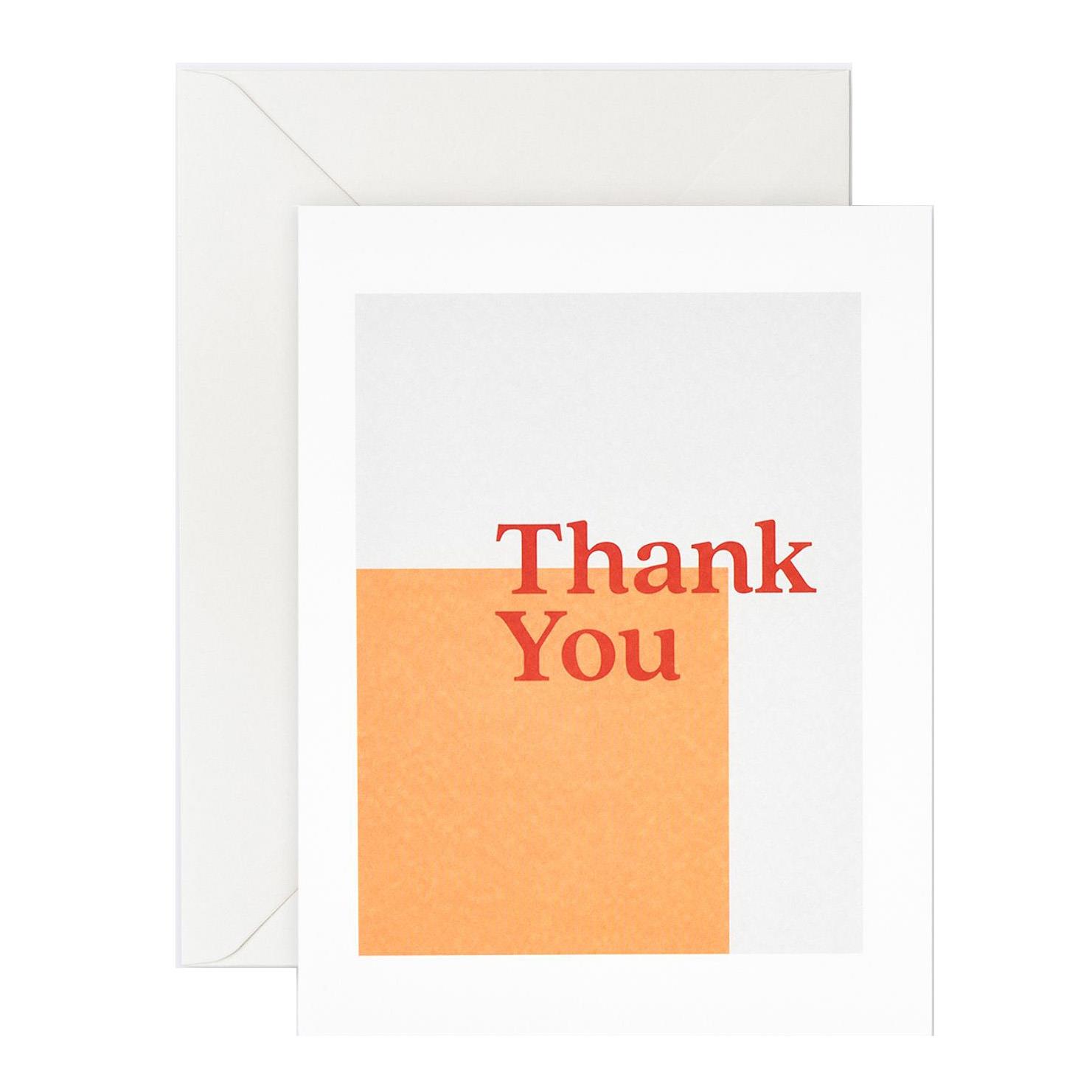 Lettuce Thank You Orange Square Card