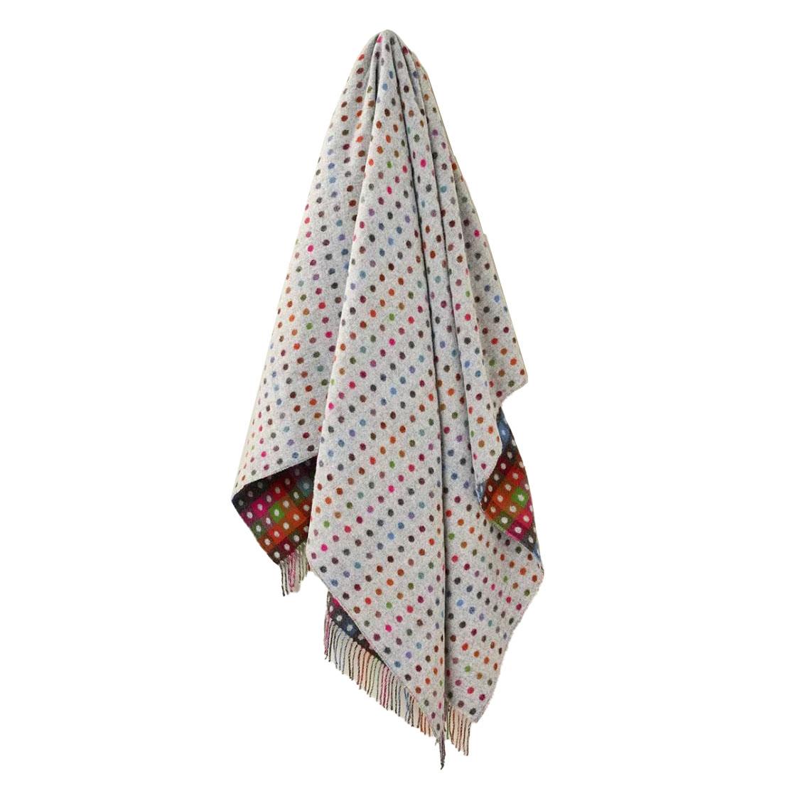 Exquisite Multi Spot Grey 100% Merino Throw