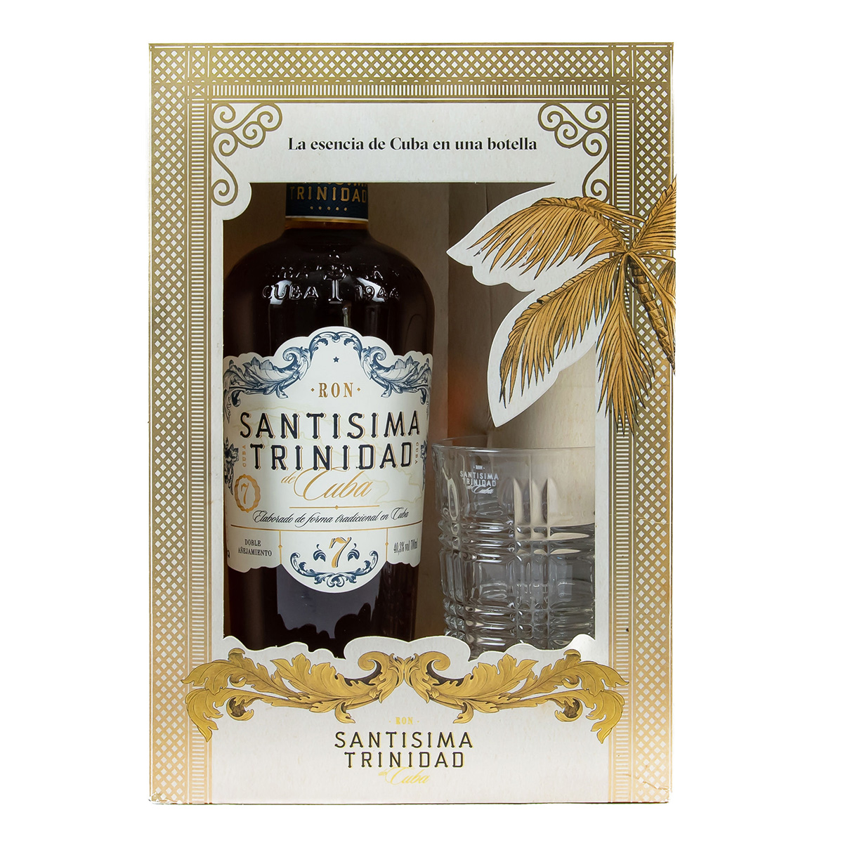 Ron Santisima 7YO Rum with Tumbler Gift Pack 40.3% 700ml