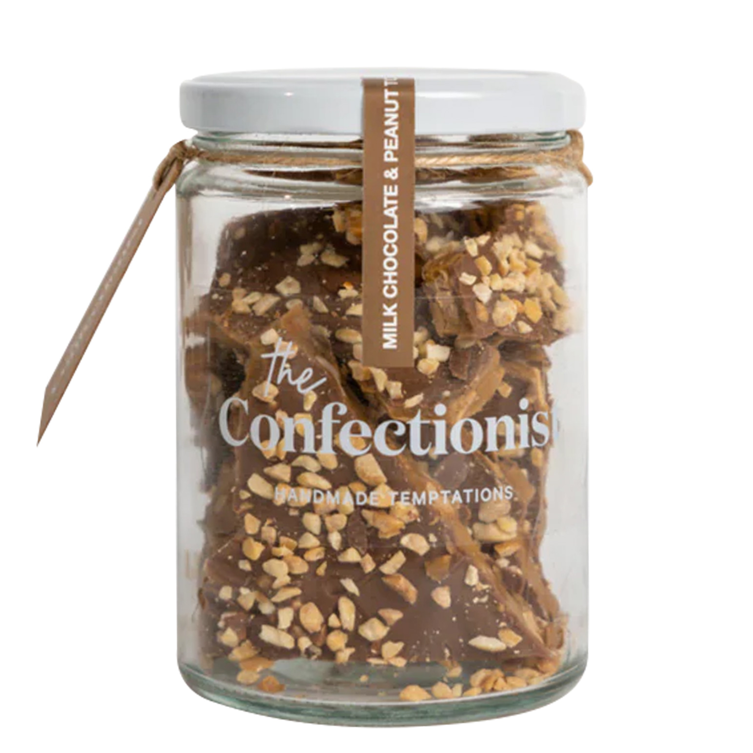 The Confectionist Handmade Peanut Toffee with Milk Chocolate Jar 200g