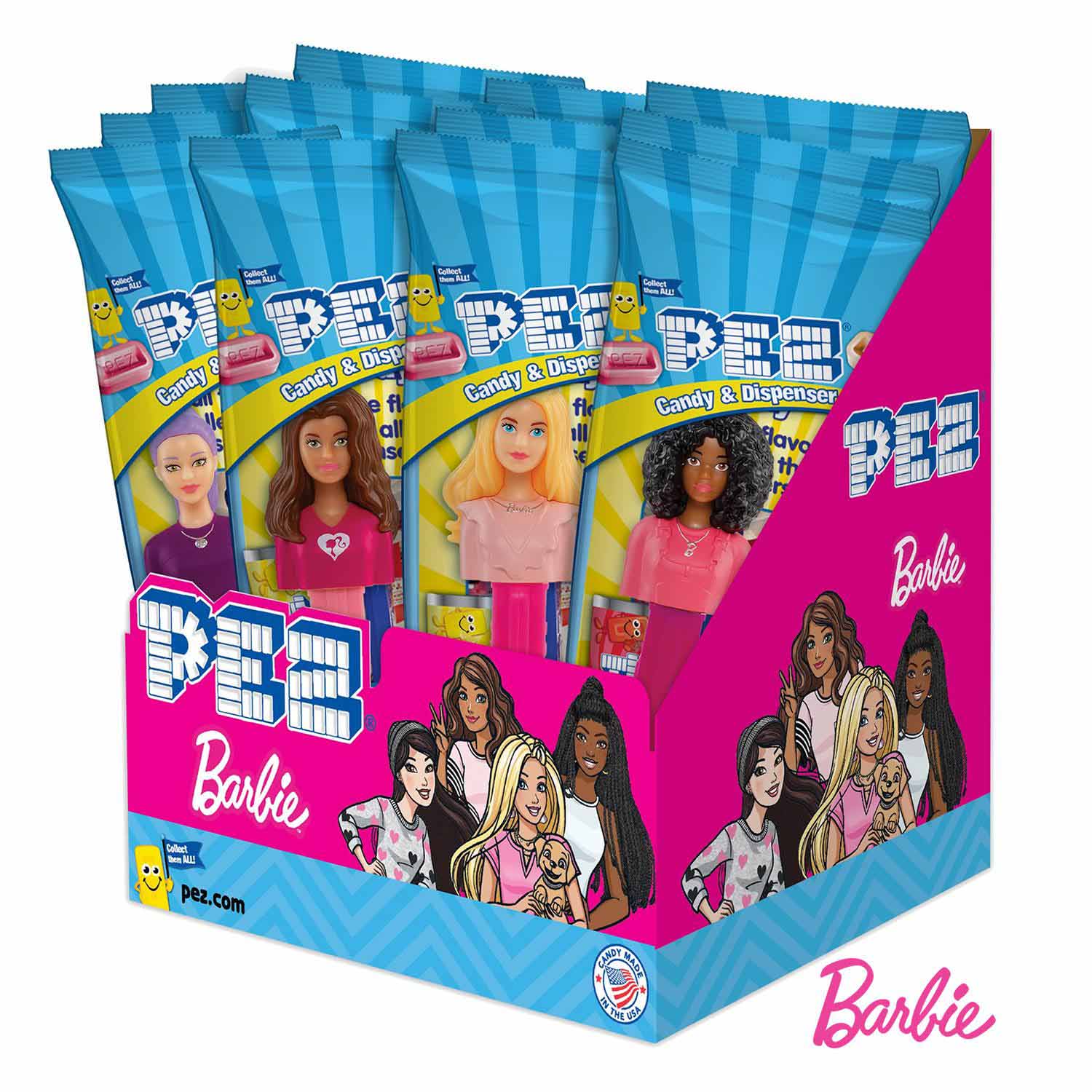 PEZ Barbie Assorted Candy Dispenser 17g