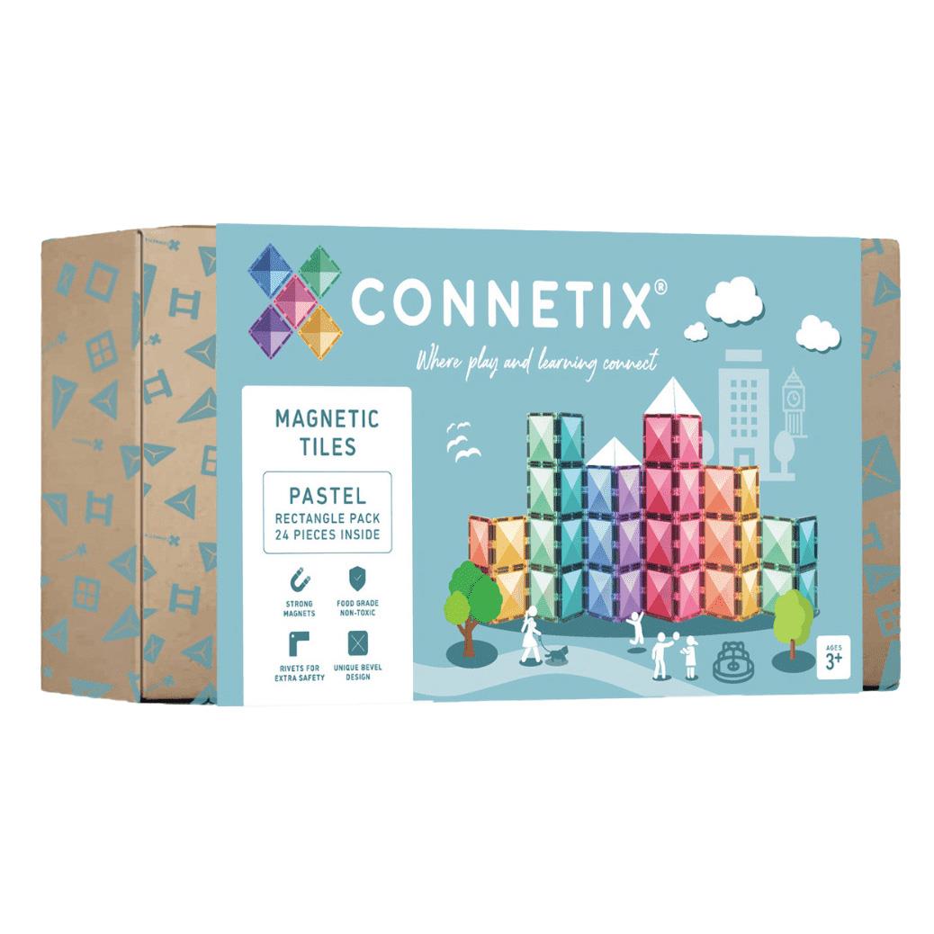 Connetix Tiles Pastel Rectangle Pack 24 pc