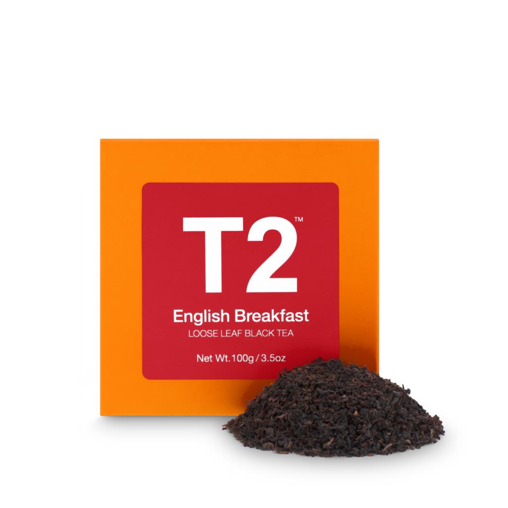 T2 English Breakfast Loose Leaf Cube 100g