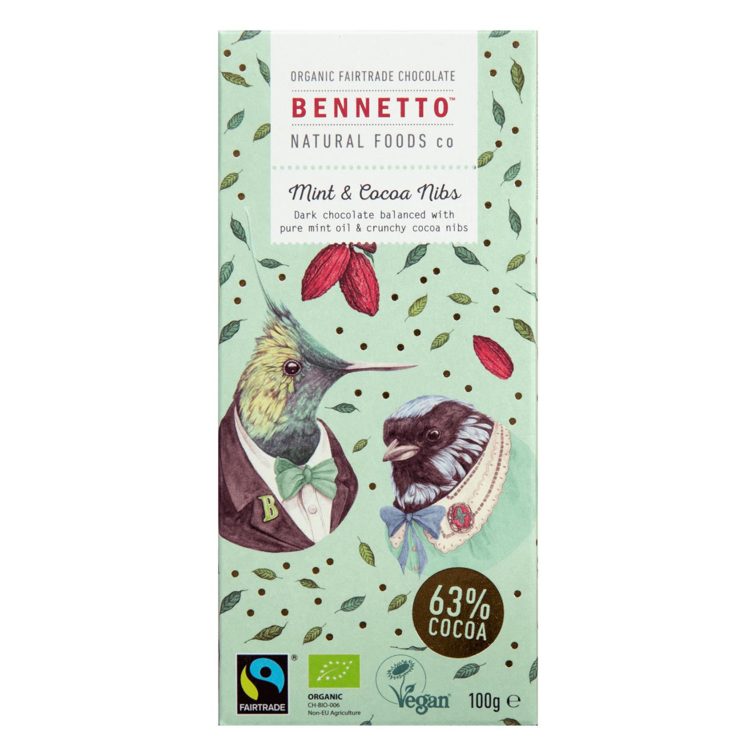 Bennetto Mint & Cocoa Nibs 100g