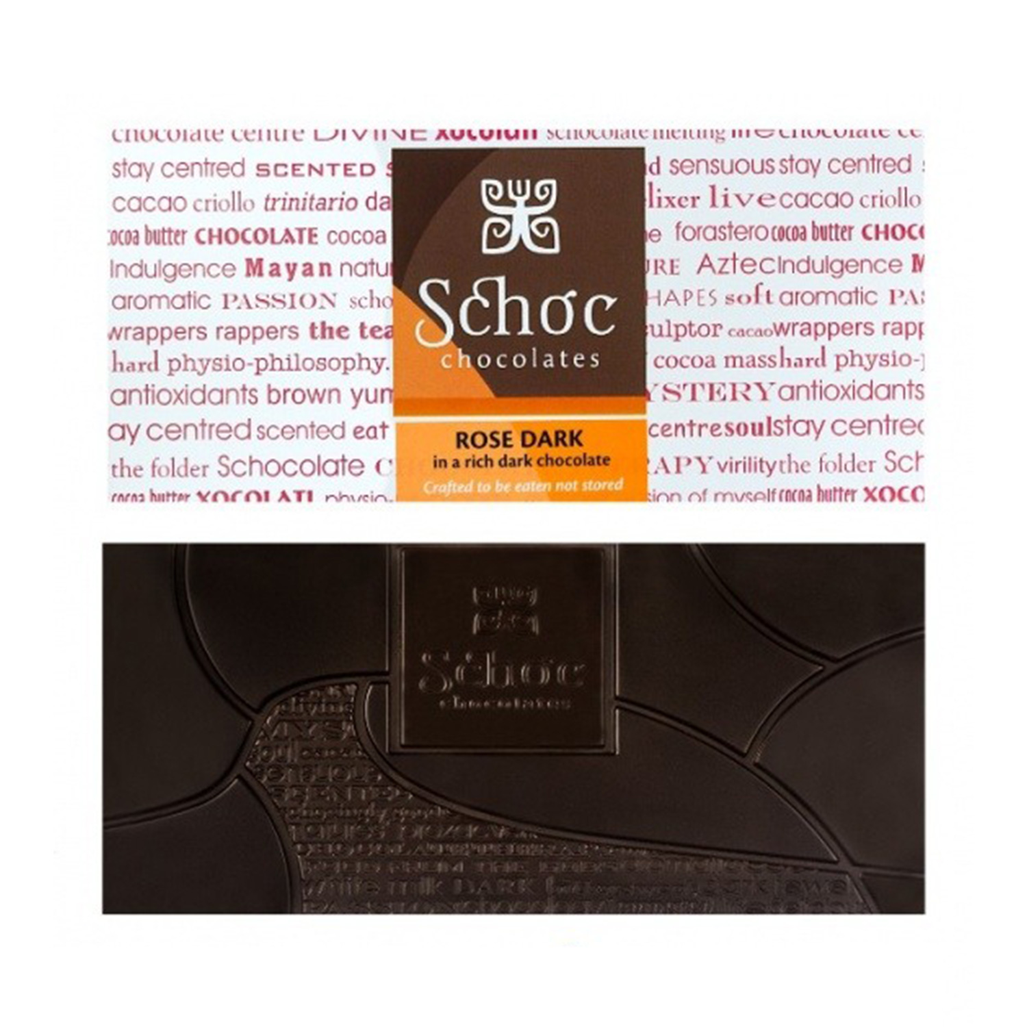 Schoc Chocolate Rose Dark Chocolate 55% Bar 80g