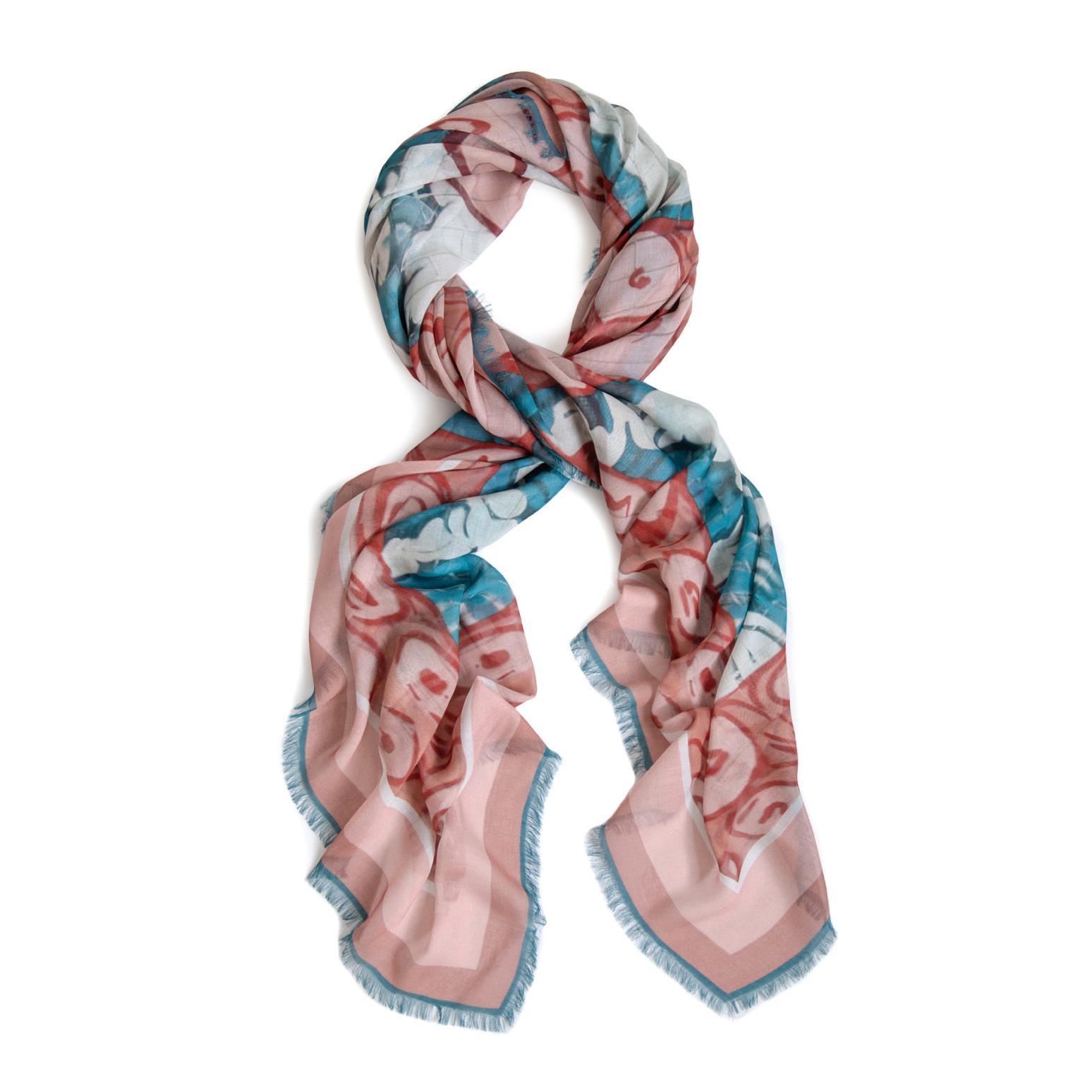 GOOD&CO Large Silk Modal Scarf - Williamsburg Study