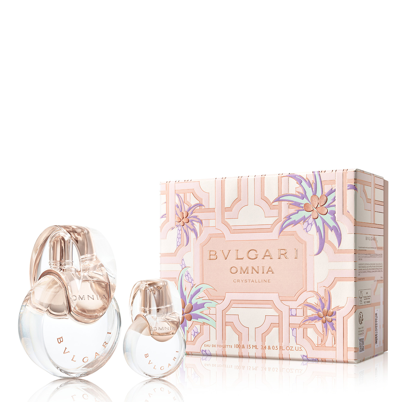 Bvlgari Omnia Crystalline EDT Xmas Set (50ml EDT + 15ml Travel Spray)