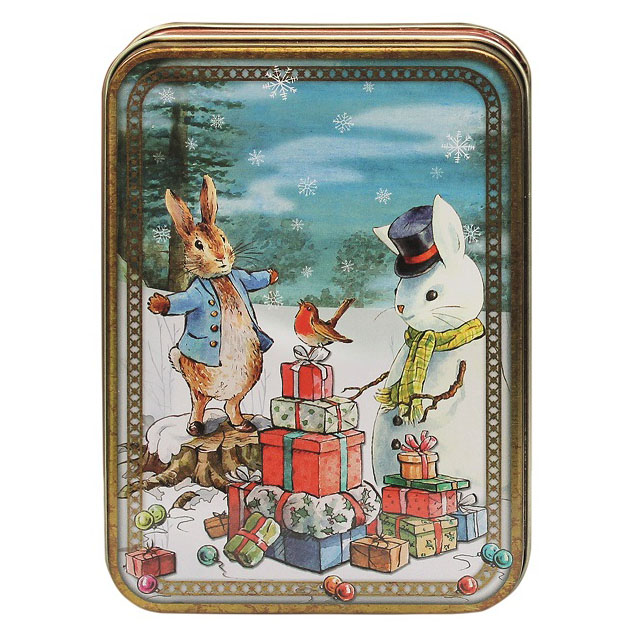 Peter Rabbit Christmas Small Rectangle Tin