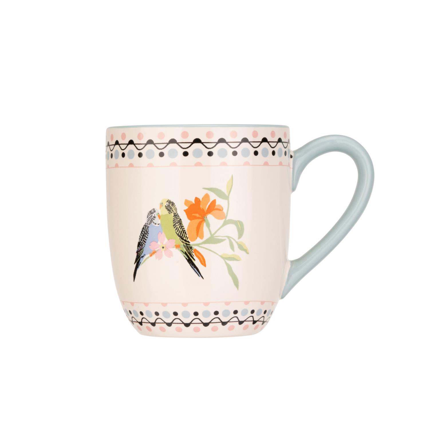 Cath Kidston Budgie Breakfast Mug Blue