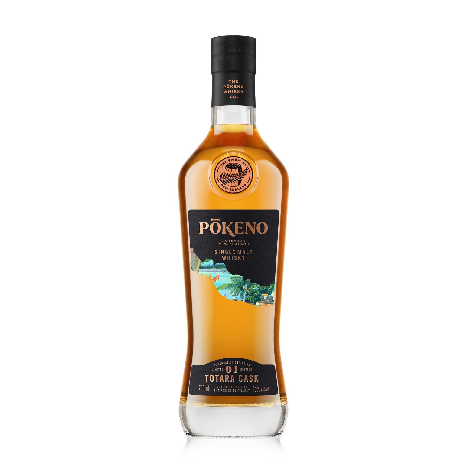 Pokeno Exploration Totara Cask Finish NZ Whisky 700ml