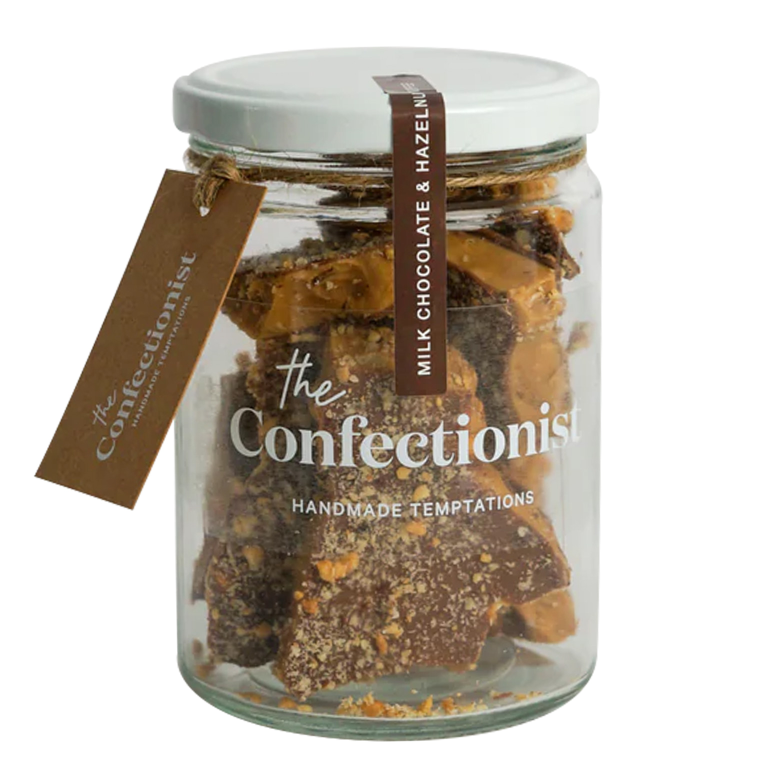 The Confectionist Handmade Hazelnut Toffee with Milk Chocolate Jar 200g