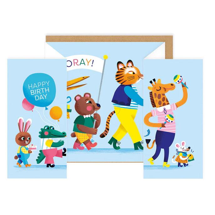 Ohh Deer Parade Concertina Birthday Card