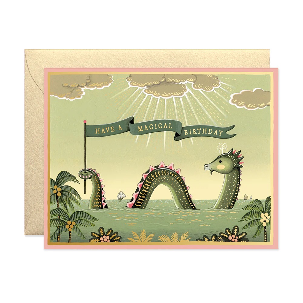 Joo Joo Sea Monster Birthday Foil Card