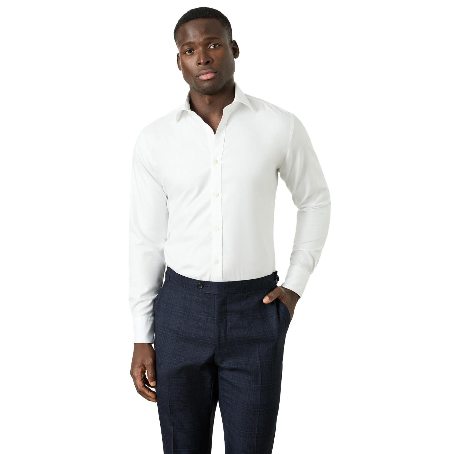 M.J. Bale Copley White Shirt Athletic Weave