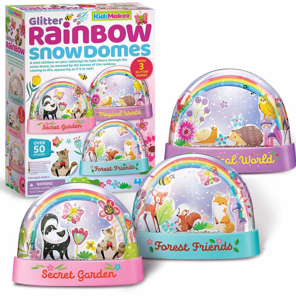 Voodle Glitter Rainbow Snow Domes