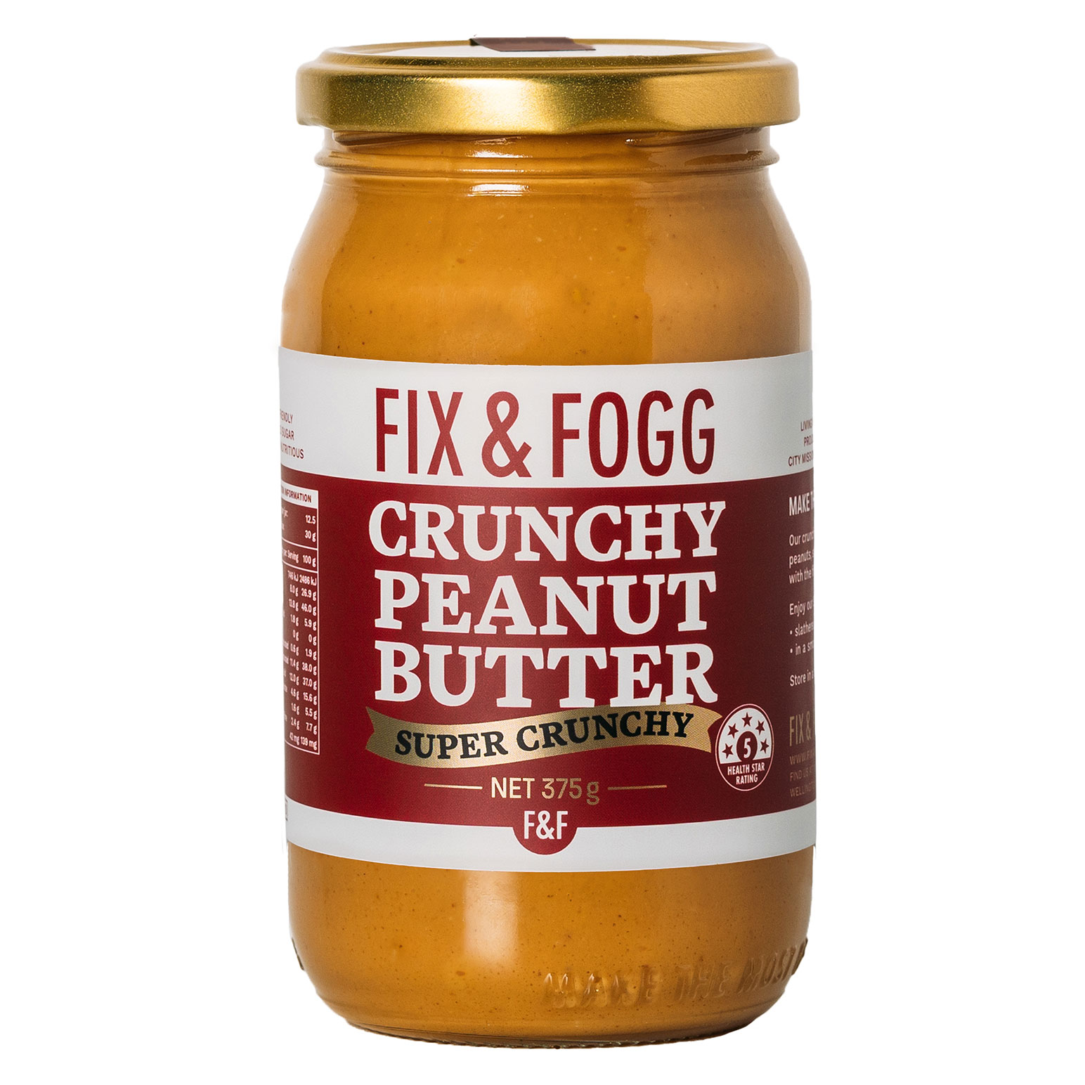 Fix & Fogg Super Crunchy Peanut Butter 375g